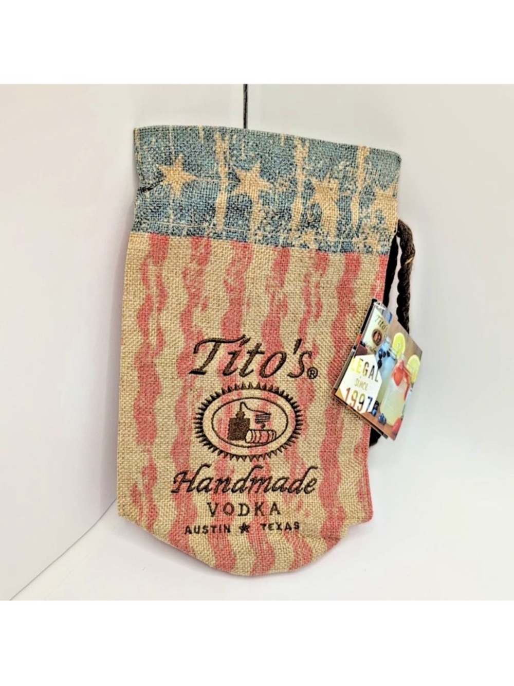 Tito's Vodka Bag/Sleeve - USA Made FLAG theme NWT Austin